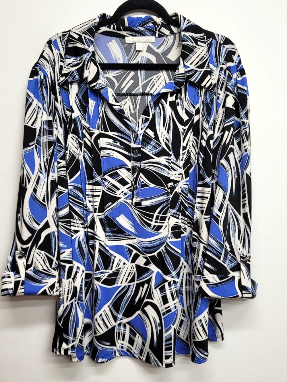 Juniper & Lime 3/4 Sleeve Abstract Top 3X
